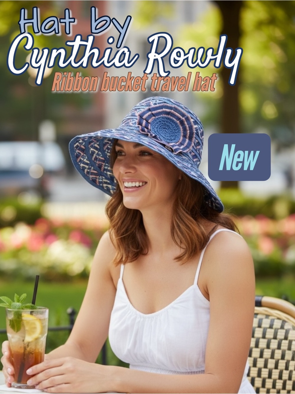 Cynthia Rowley Ribbon Bucket Hat One Size (NEW)